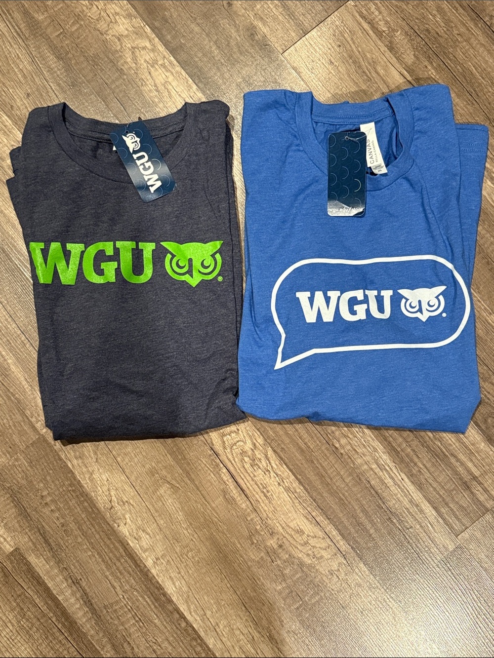 WGU Logo Tee in Navy and Royal Blue